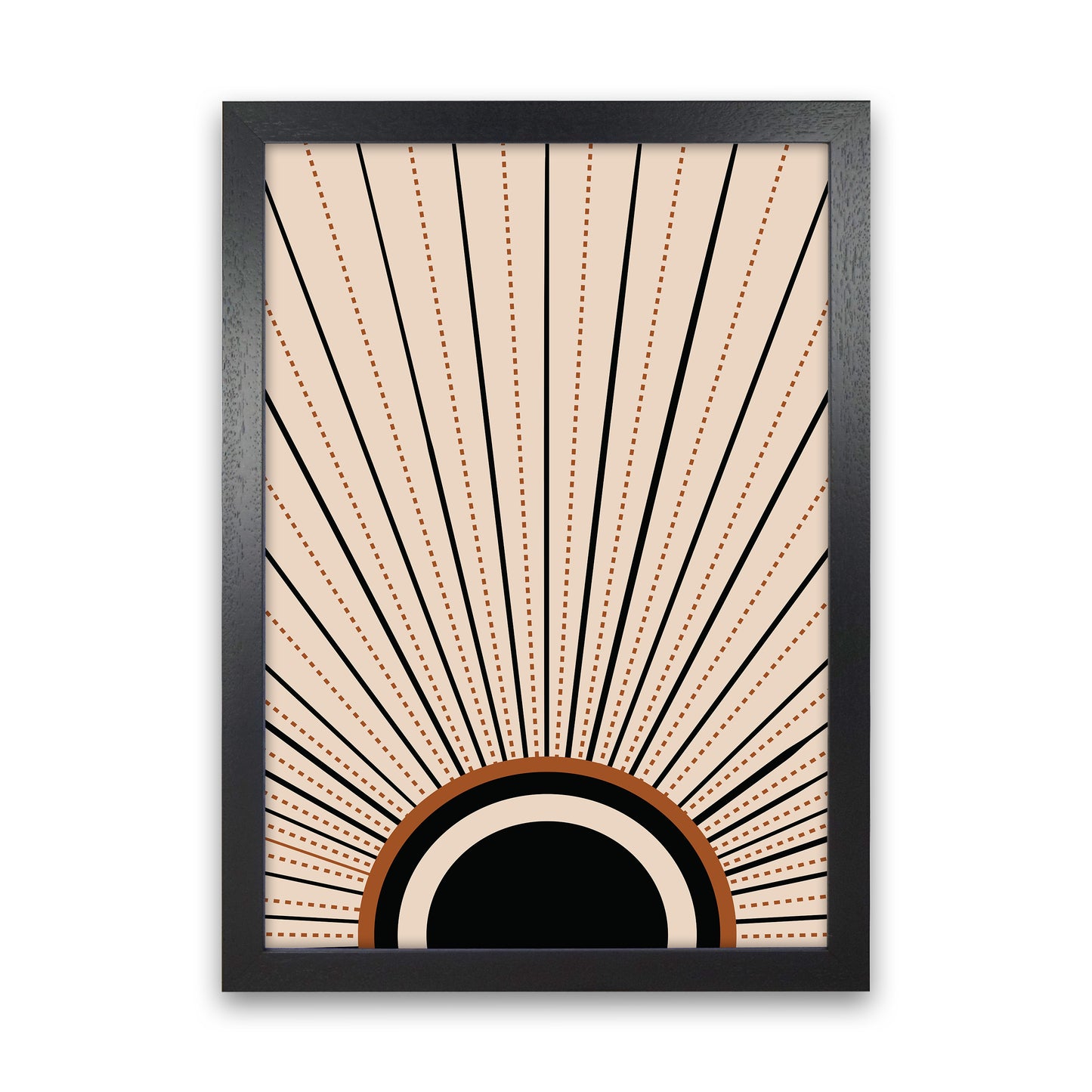 Boho Sunrise 2 Art Print by Essentially Nomadic Black Grain