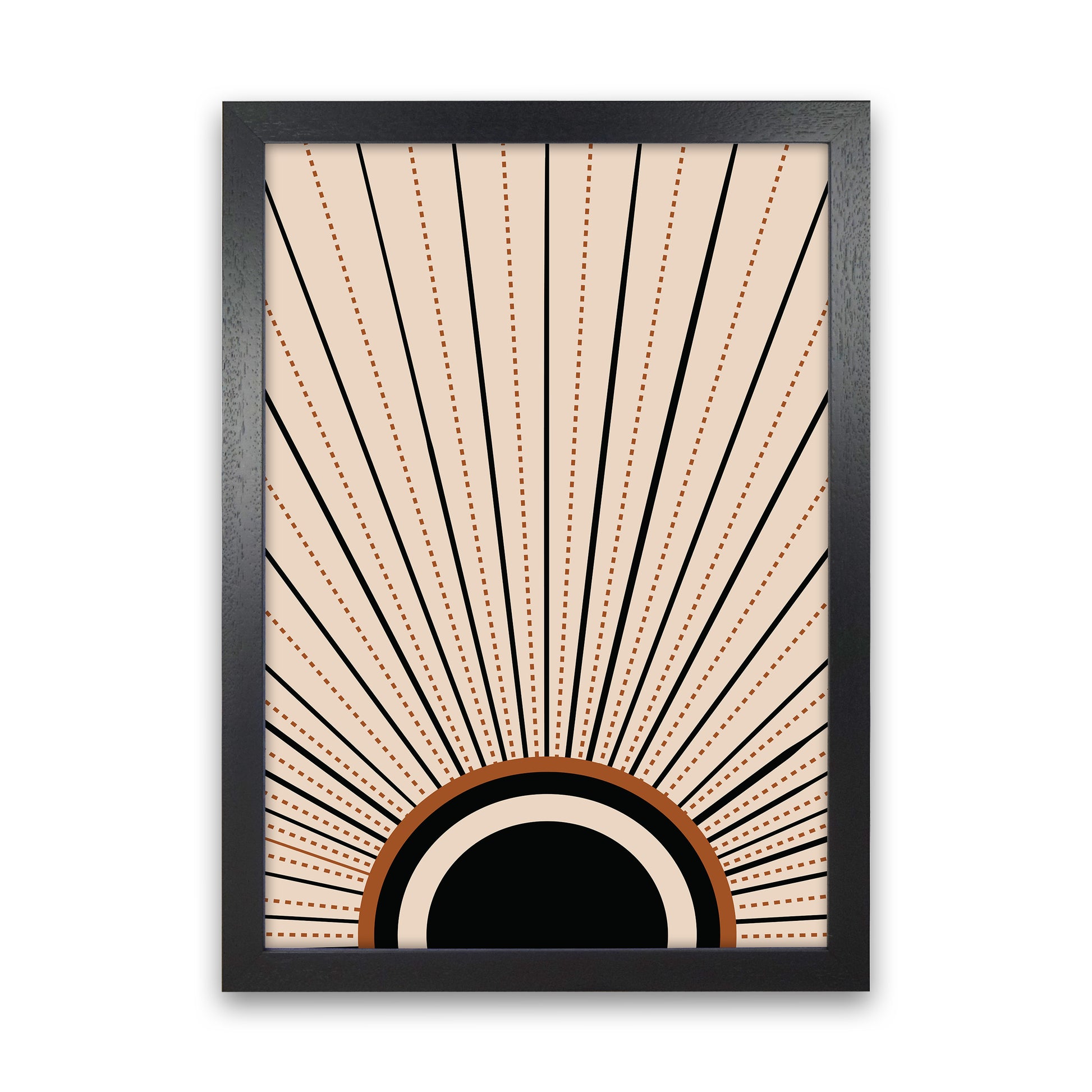 Boho Sunrise 2 Art Print by Essentially Nomadic Black Grain