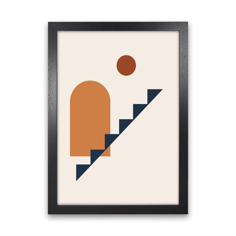 Minimal Geo b 3x4 ratio Art Print by Essentially Nomadic Black Grain