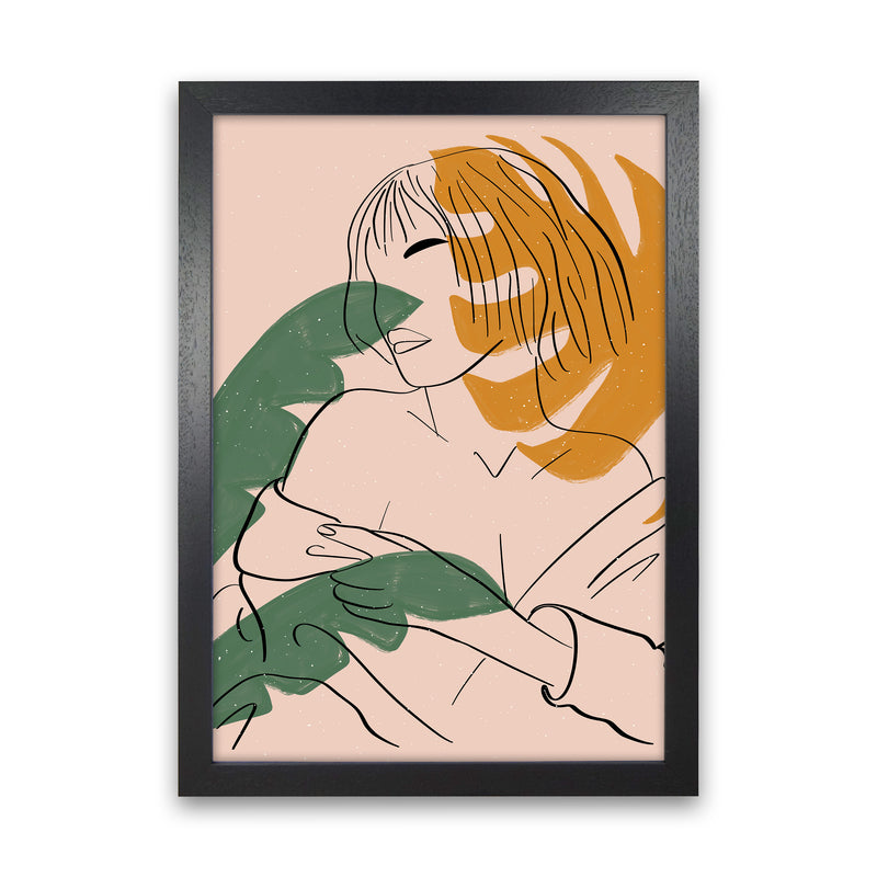 Girl Art Print by Essentially Nomadic Black Grain