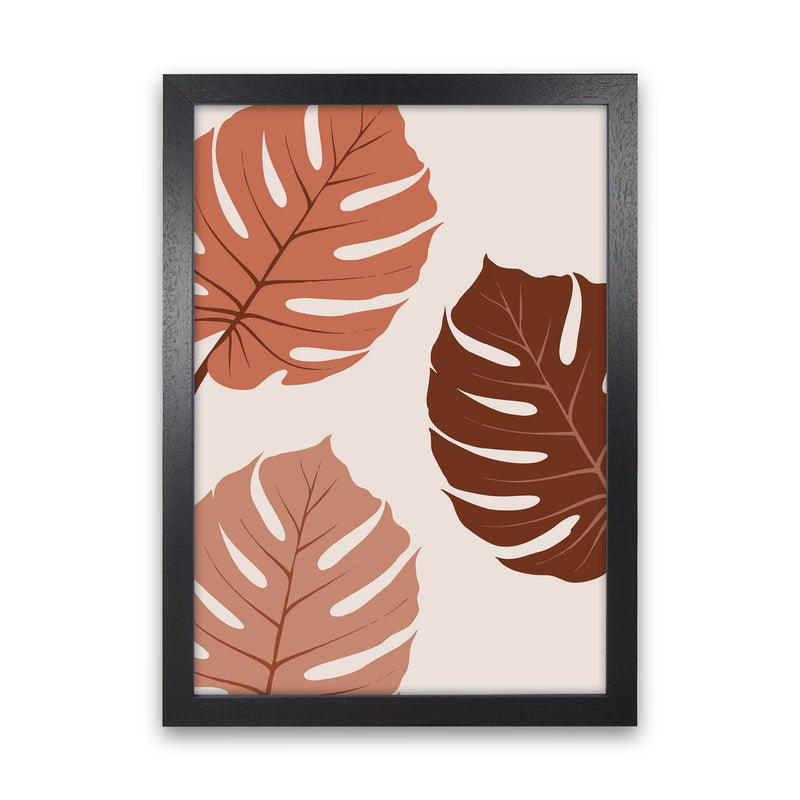 Monstera Leaf 01 Art Print by Essentially Nomadic Black Grain