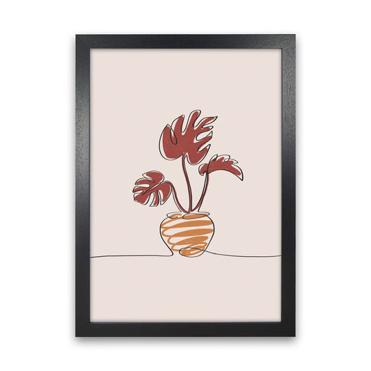 Monstera Art Print by Essentially Nomadic Black Grain