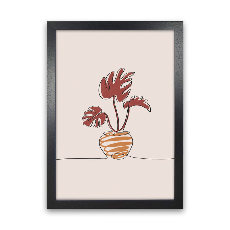 Monstera Art Print by Essentially Nomadic Black Grain