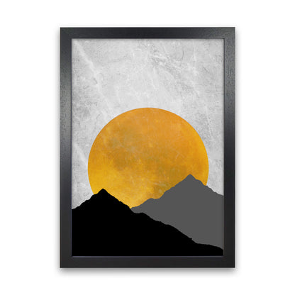 The Sunset Mountain Art Print by Essentially Nomadic Black Grain