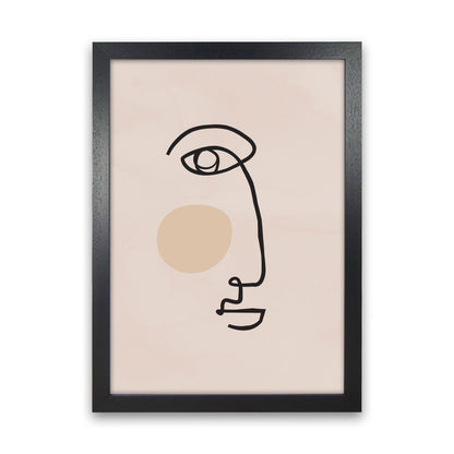 Absract 2 Face Line Art Art Print by Essentially Nomadic Black Grain