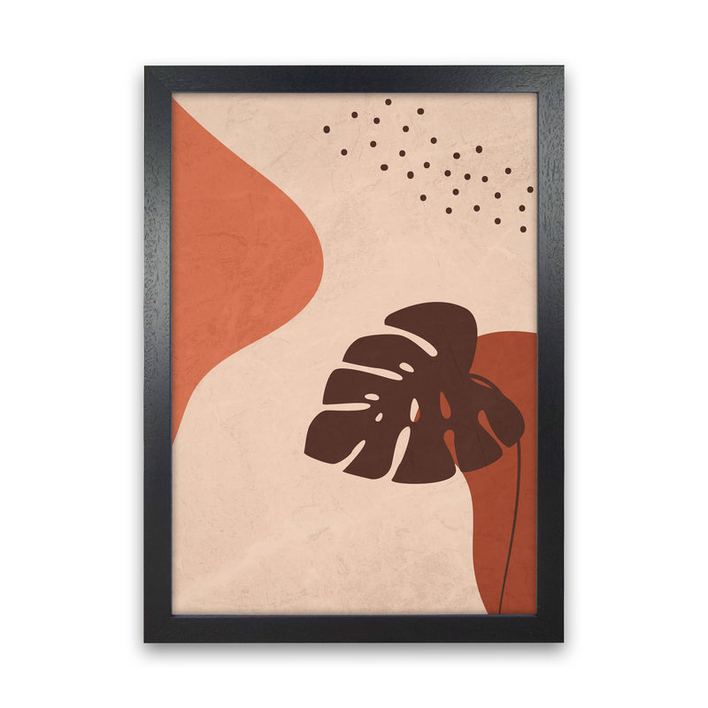 Abstract Art Monstera Art Print by Essentially Nomadic Black Grain