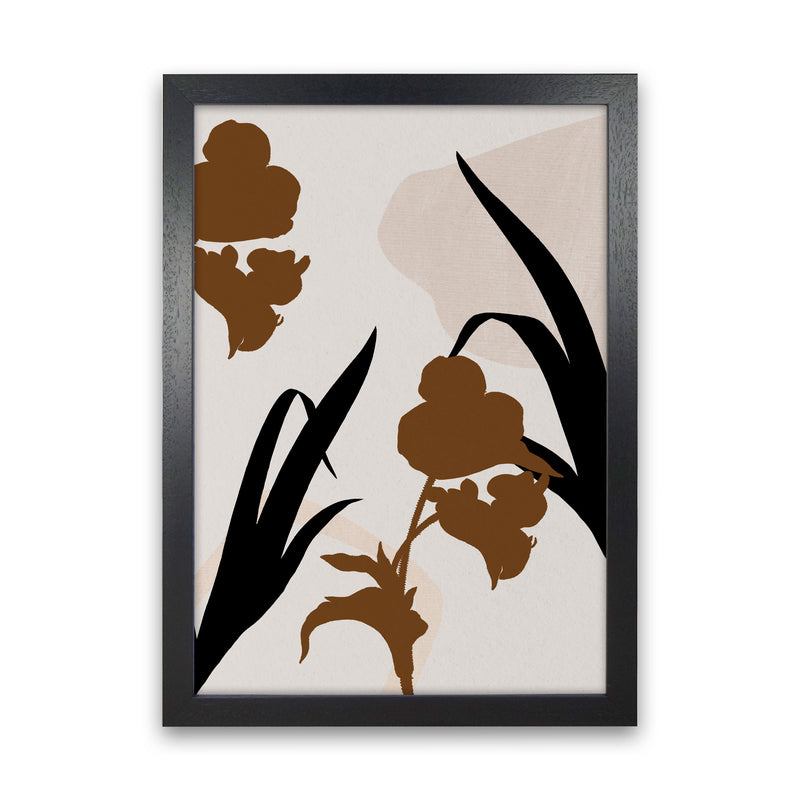 Abstract Leaf 3 Art Print by Essentially Nomadic Black Grain