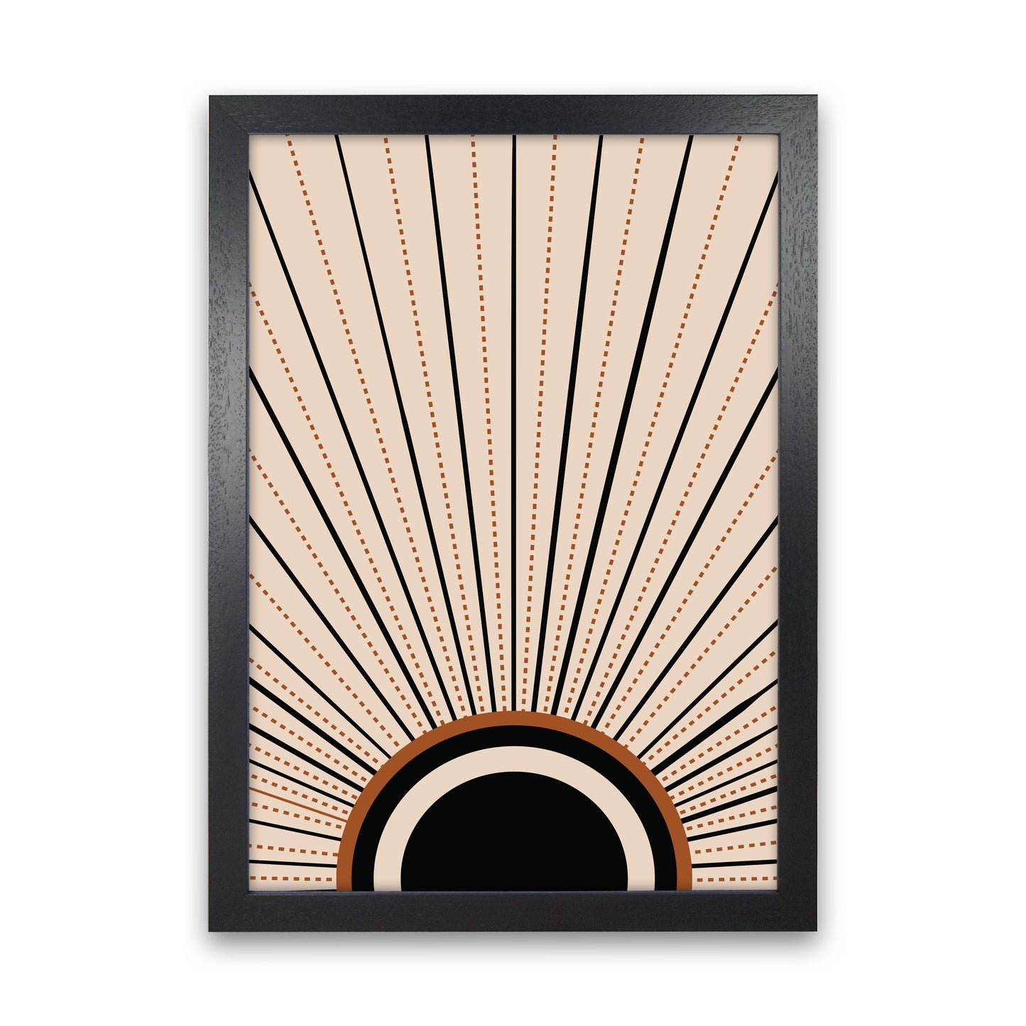 Boho Sunrise 2 Art Print by Essentially Nomadic Black Grain