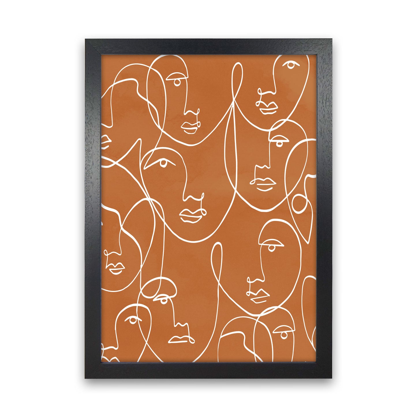 Face Line Art Art Print by Essentially Nomadic Black Grain