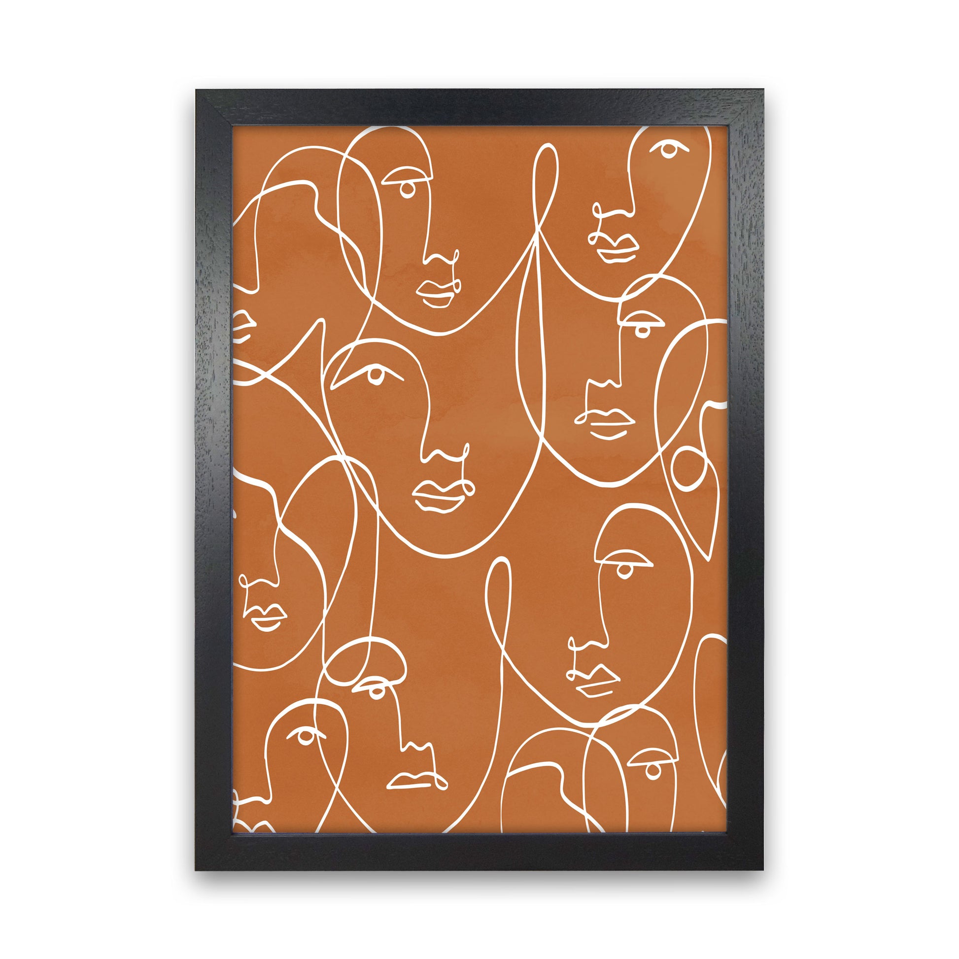 Face Line Art Art Print by Essentially Nomadic Black Grain