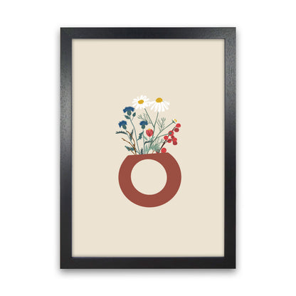 Vase With Flowers Art Print by Essentially Nomadic Black Grain