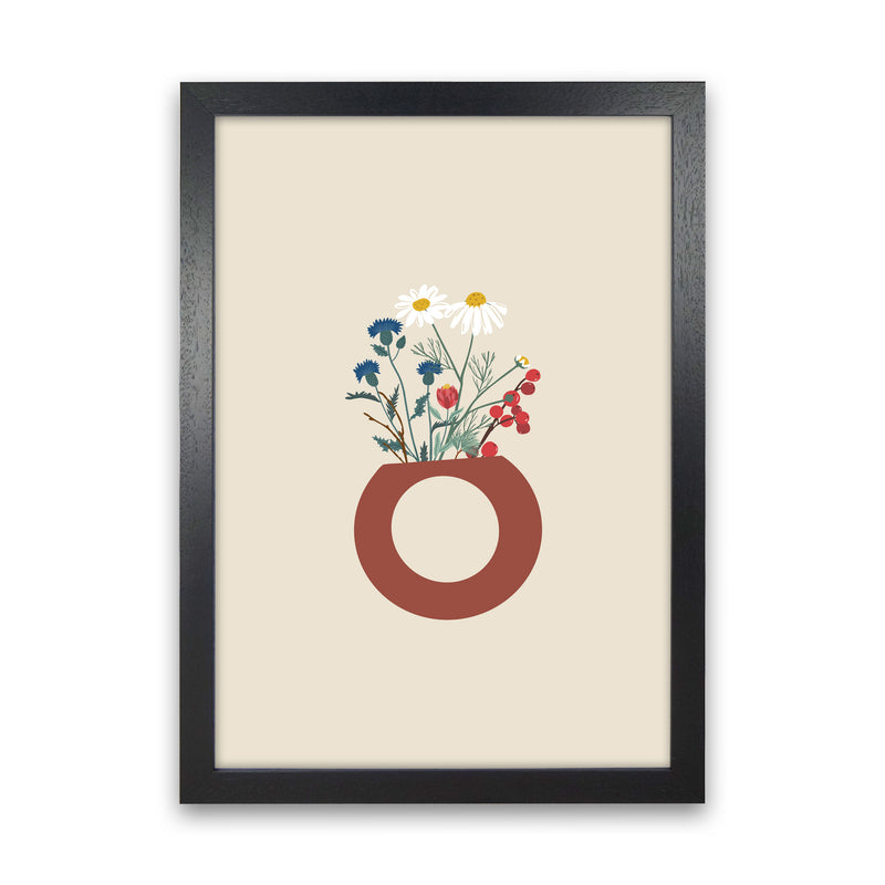 Vase With Flowers Art Print by Essentially Nomadic Black Grain