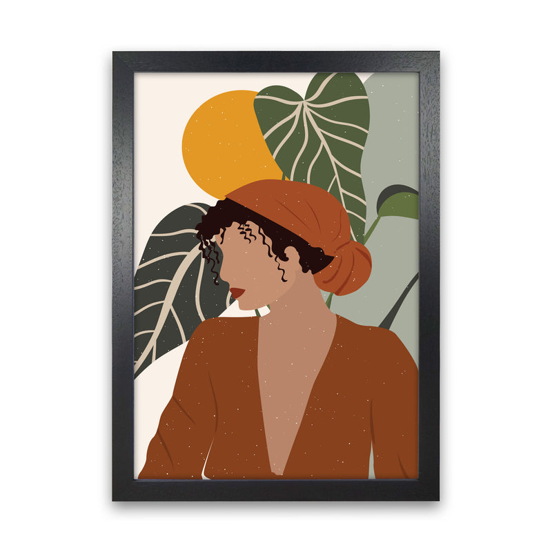 Girl Boho Art Print by Essentially Nomadic Black Grain