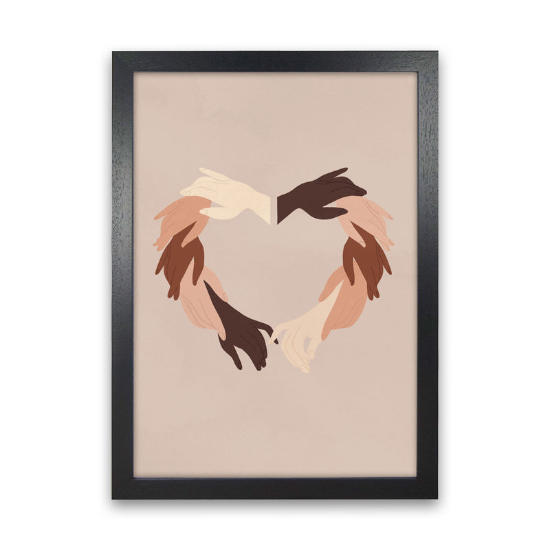 Hands Art Print by Essentially Nomadic Black Grain