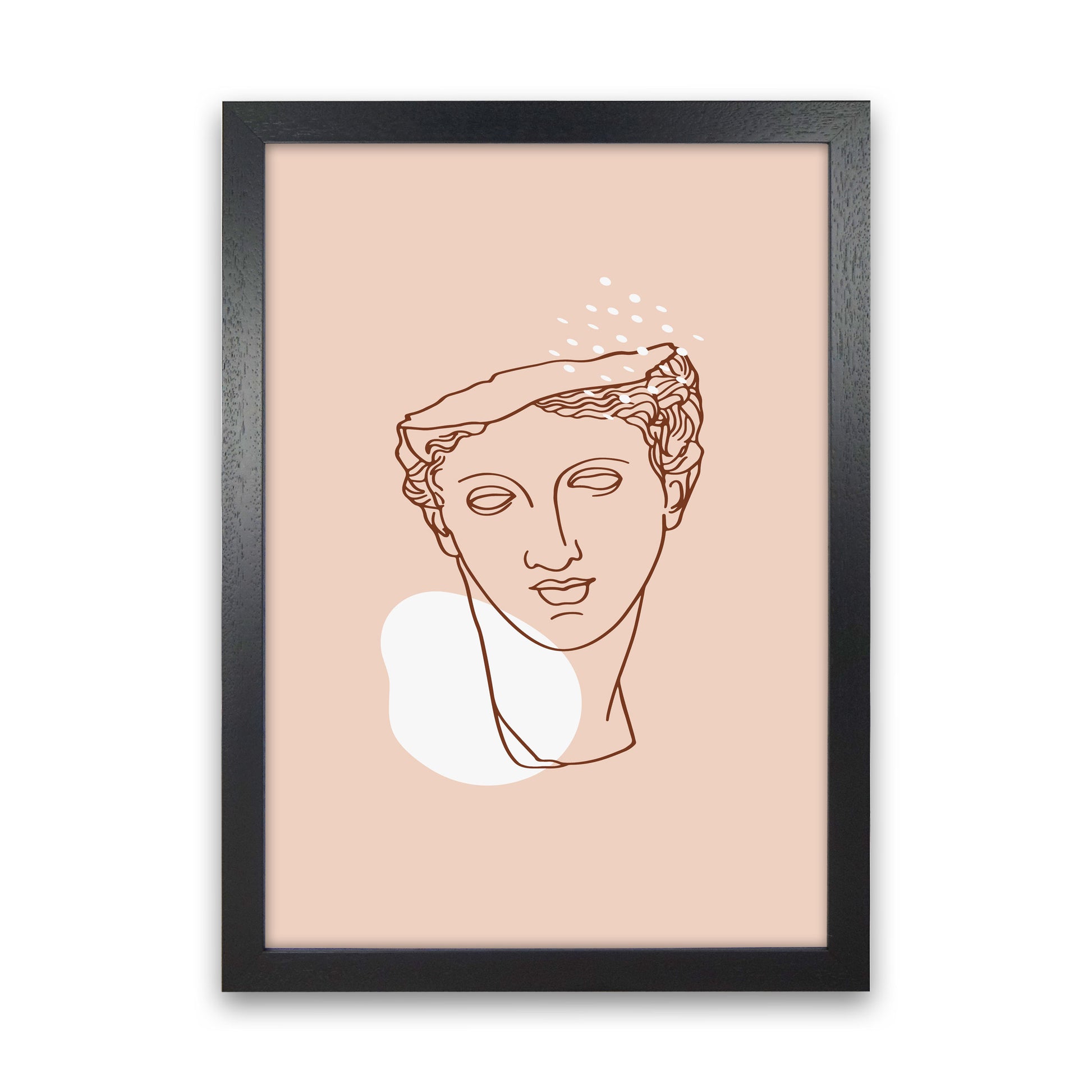 Greek Aphrodite Head Art Print by Essentially Nomadic Black Grain