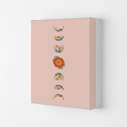Moon Phases Floral Art Print by Essentially Nomadic Canvas
