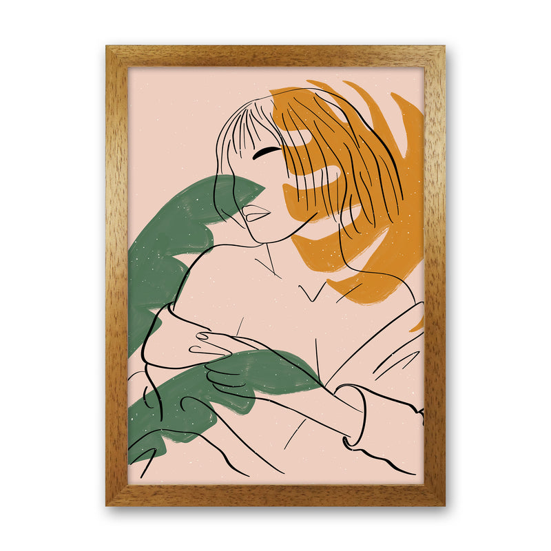Girl Art Print by Essentially Nomadic Oak Grain