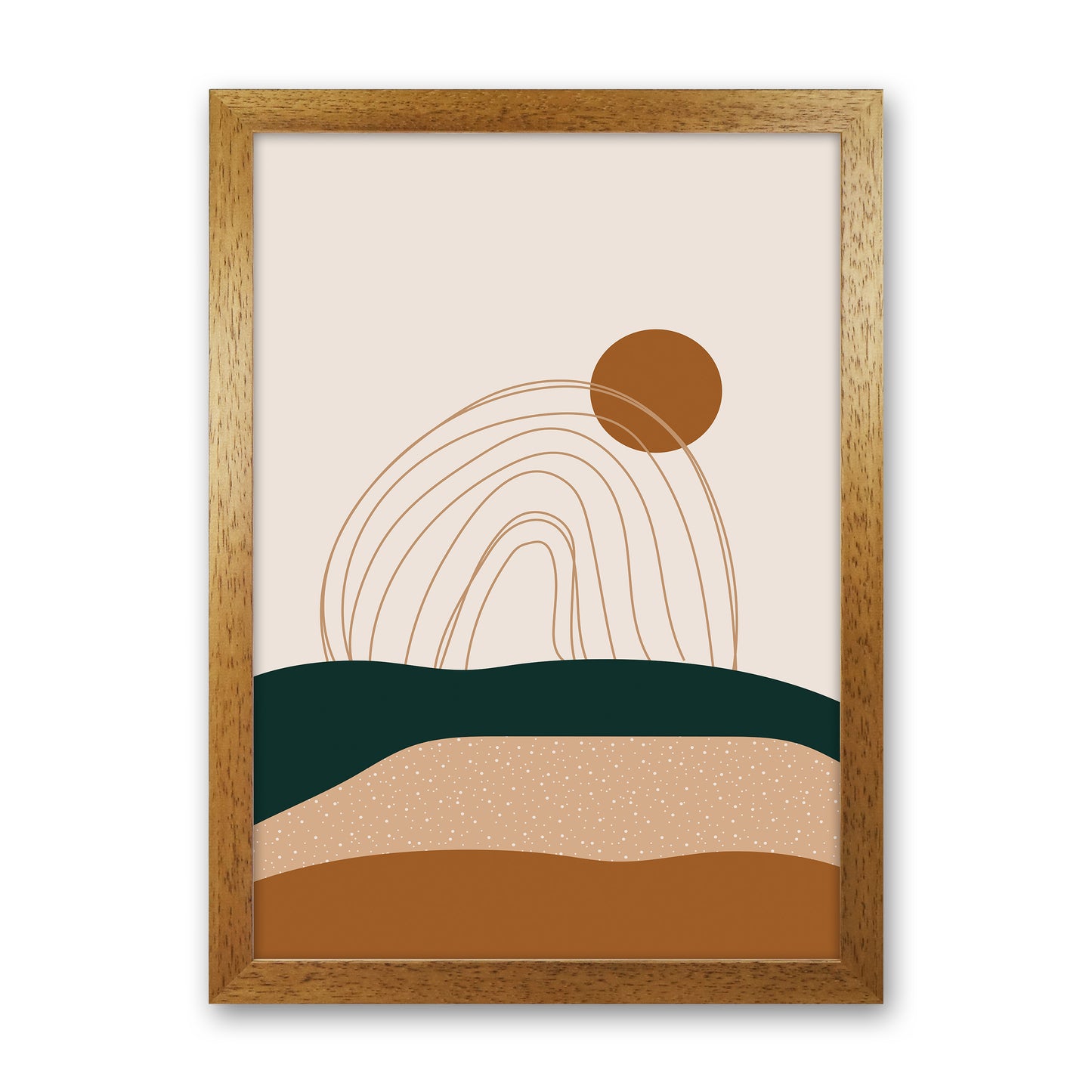 Abstract Rainbow Landscape Art Print by Essentially Nomadic Oak Grain