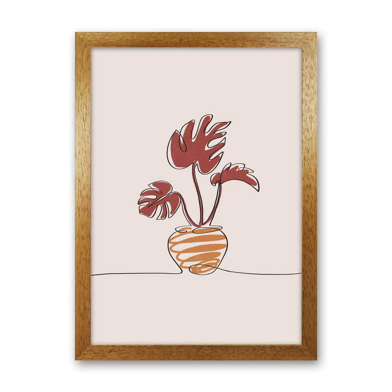 Monstera Art Print by Essentially Nomadic Oak Grain