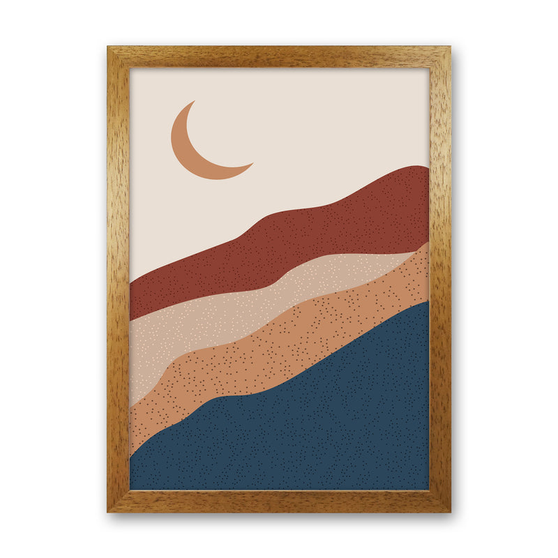 Moon Mountain Art Print by Essentially Nomadic Oak Grain
