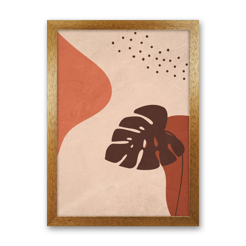 Abstract Art Monstera Art Print by Essentially Nomadic Oak Grain