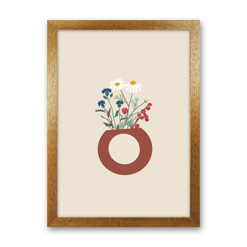 Vase With Flowers Art Print by Essentially Nomadic Oak Grain