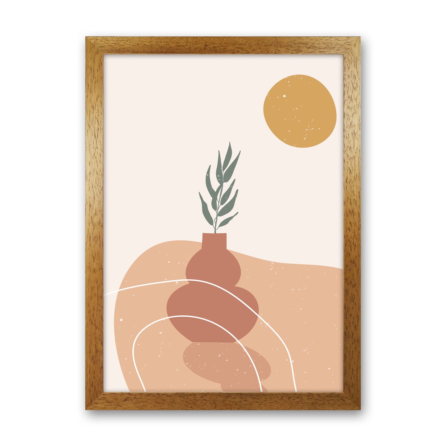 Vase Botanical Art Print by Essentially Nomadic Oak Grain