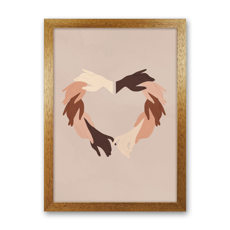 Hands Art Print by Essentially Nomadic Oak Grain