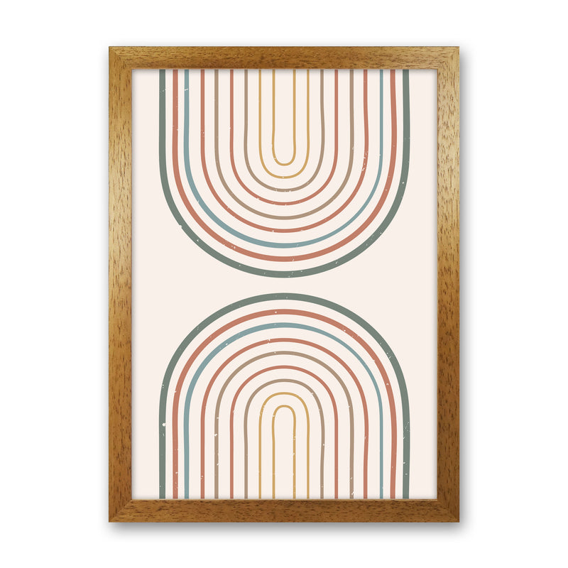 Mid Century Rainbow Art Print by Essentially Nomadic Oak Grain