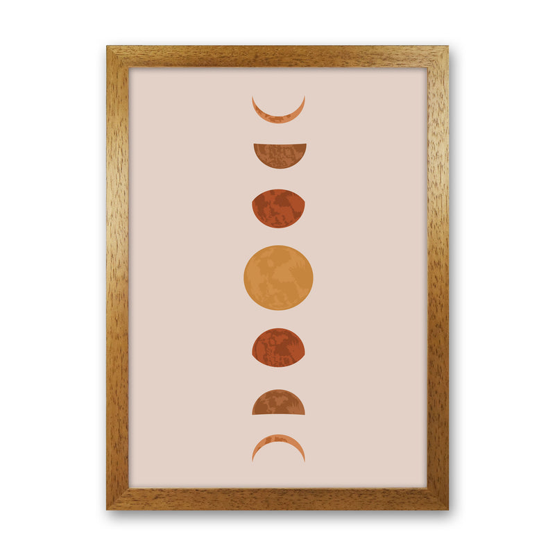Moon  Phase Art Print by Essentially Nomadic Oak Grain