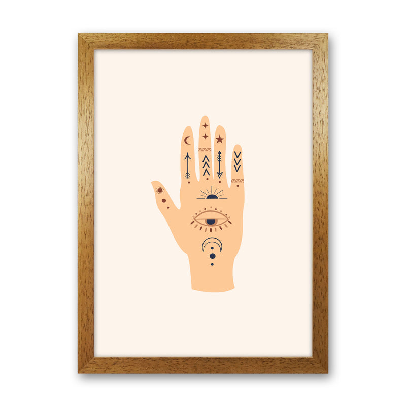 Mystical Celestial Palm Art Print by Essentially Nomadic Oak Grain