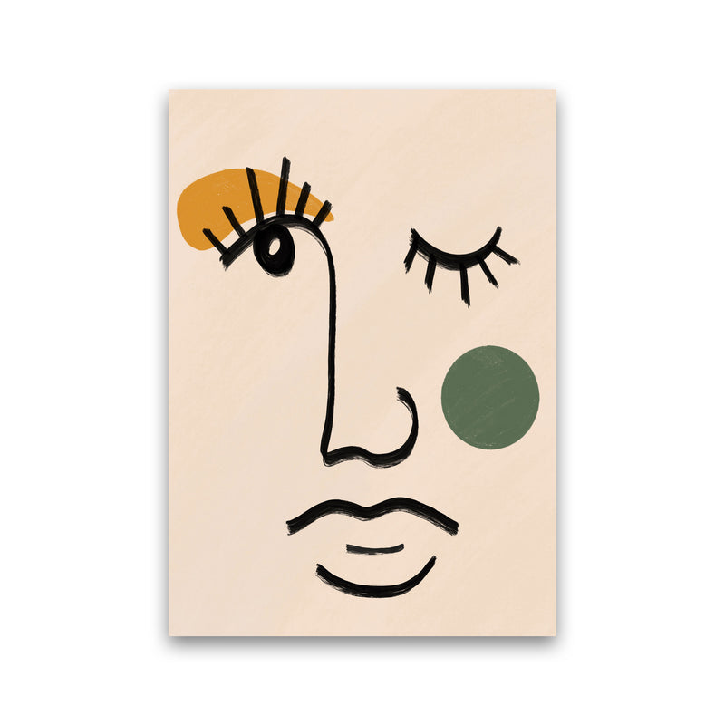Absract 3 Face Line Art Art Print by Essentially Nomadic Print Only