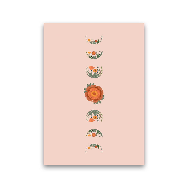 Moon Phases Floral Art Print by Essentially Nomadic Print Only