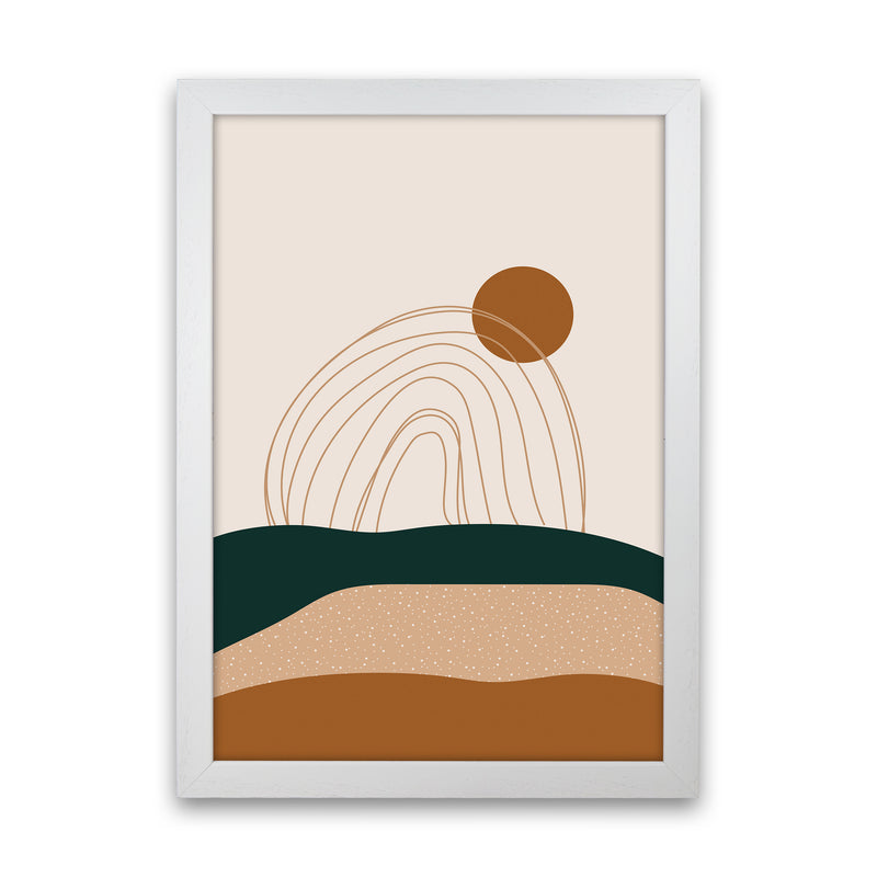 Abstract Rainbow Landscape Art Print by Essentially Nomadic White Grain