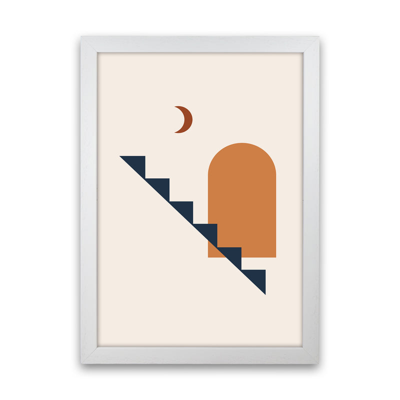 Minimal Geo Art Print by Essentially Nomadic White Grain