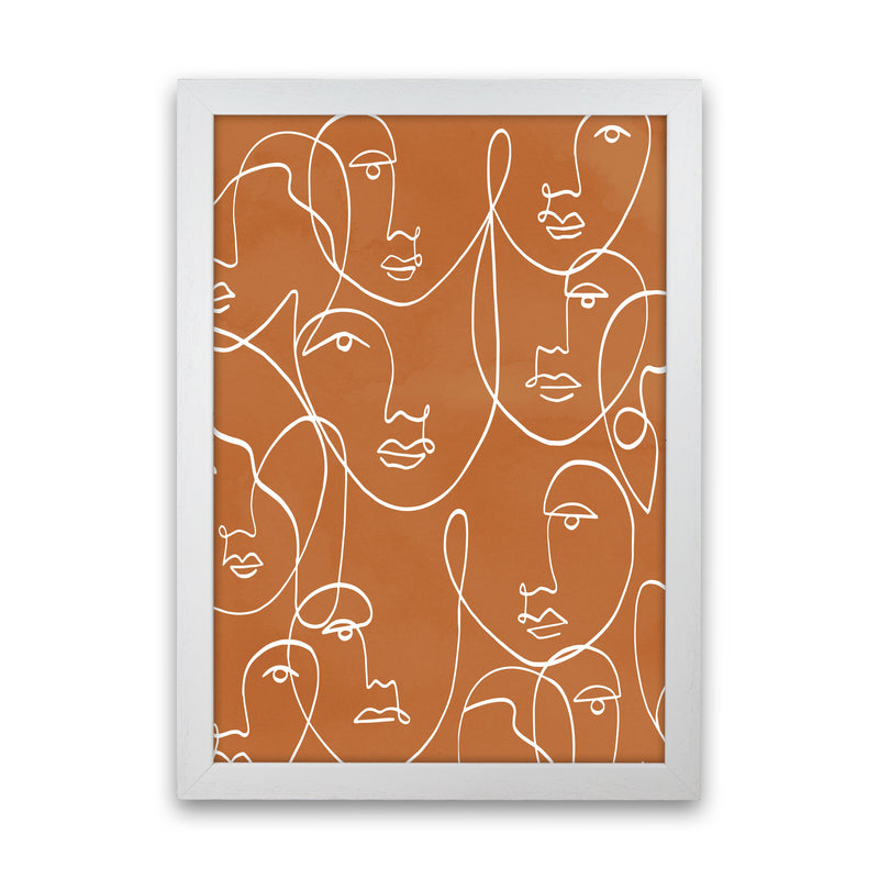 Face Line Art Art Print by Essentially Nomadic White Grain
