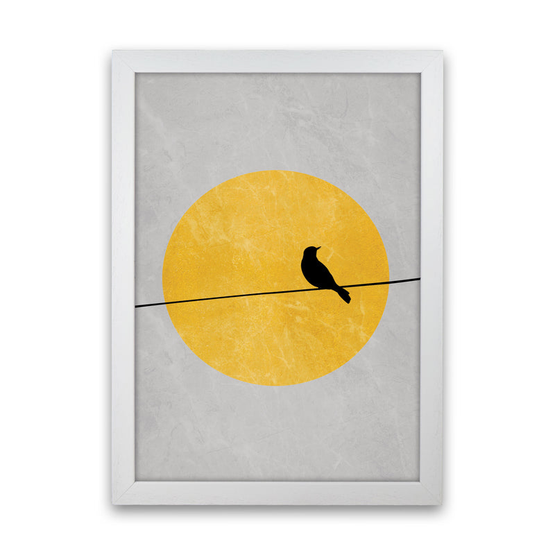 Lone Bird Art Print by Essentially Nomadic White Grain