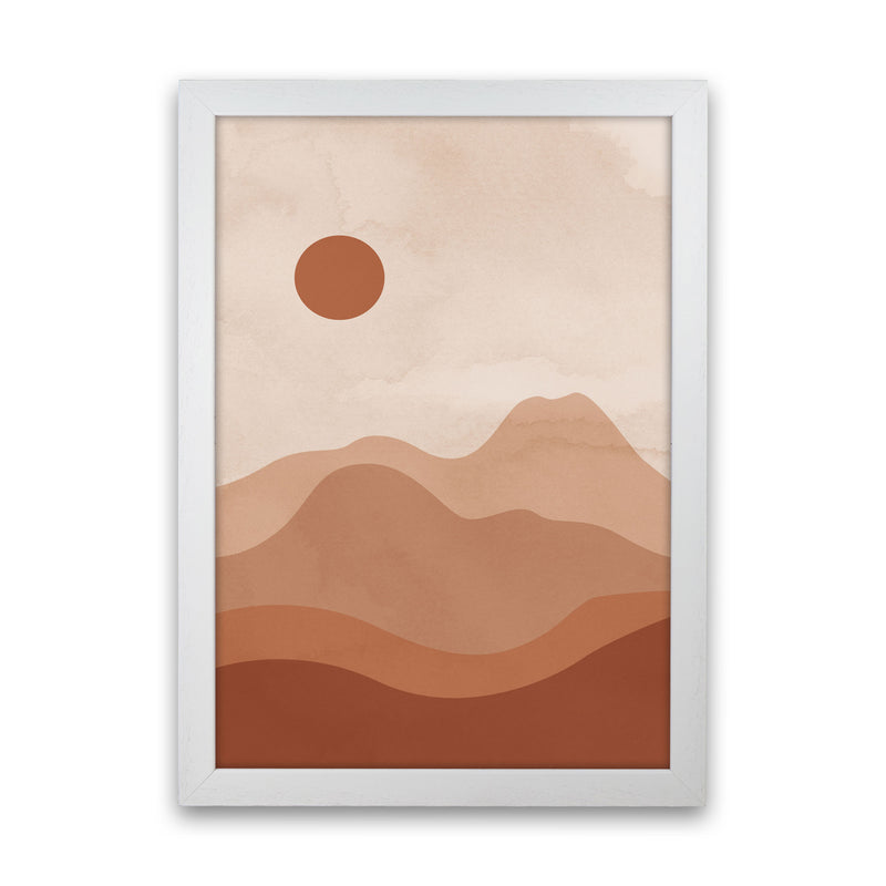 Mountain Landscapesun Art Print by Essentially Nomadic White Grain