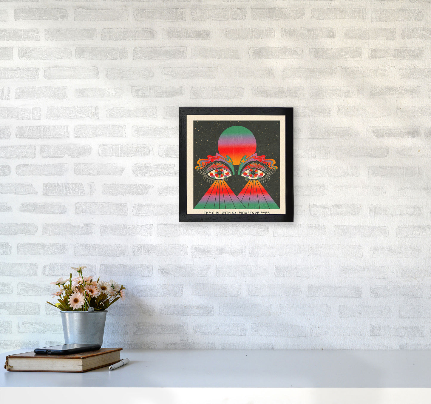 The Girl - Text 2 Art Print by Inktally3030 White Frame