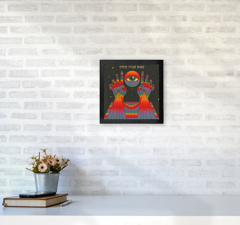 Open Your Mind - Textured 1000Px Art Print by Inktally3030 White Frame