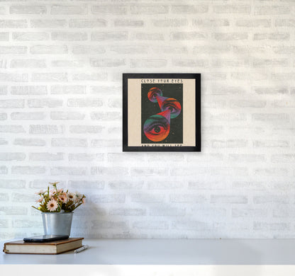 Close Your Eyes Art Print by Inktally3030 White Frame