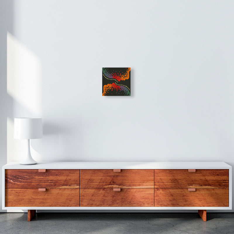 Space Oddity Textured Art Print by Inktally 30x30 Canvas