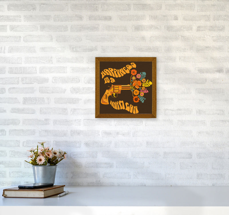 Warm Gun Brown Square-Textured 6000 Art Print by Inktally3030 Print Only