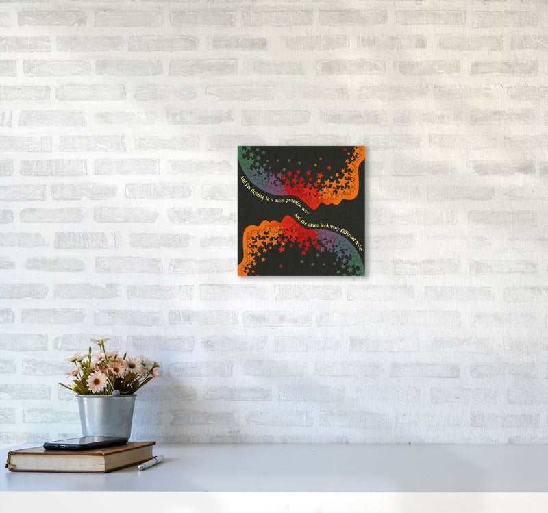 Space Oddity Textured Art Print by Inktally3030 Black Frame