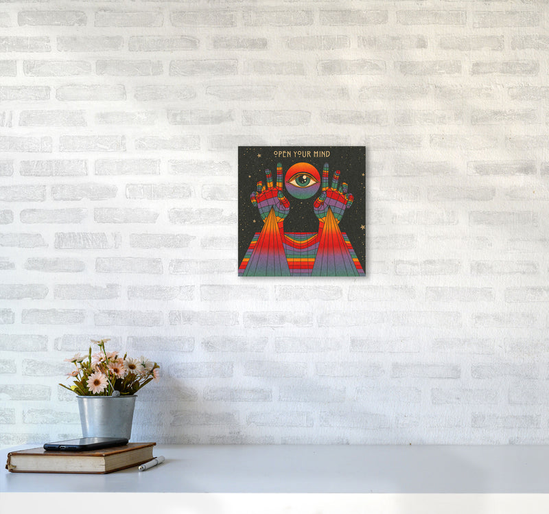 Open Your Mind - Textured 1000Px Art Print by Inktally3030 Black Frame