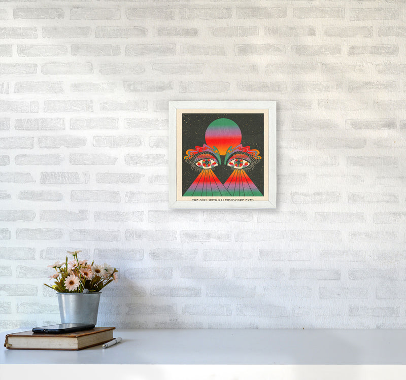 The Girl - Text 2 Art Print by Inktally3030 Oak Frame