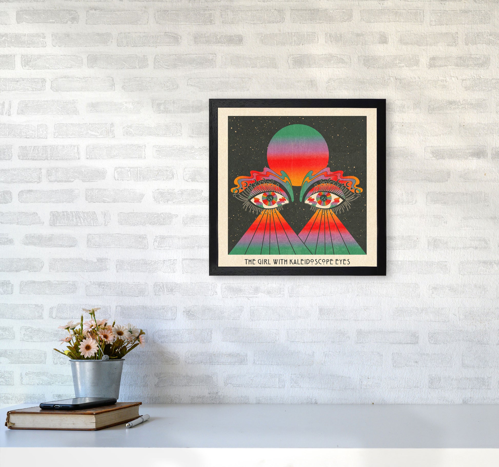The Girl - Text 2 Art Print by Inktally4040 White Frame