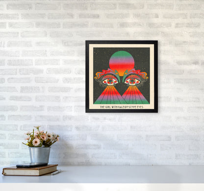 The Girl - Text 2 Art Print by Inktally4040 White Frame