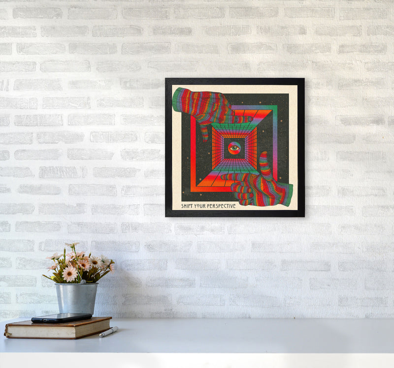 Shift Your Perspective Art Print by Inktally4040 White Frame