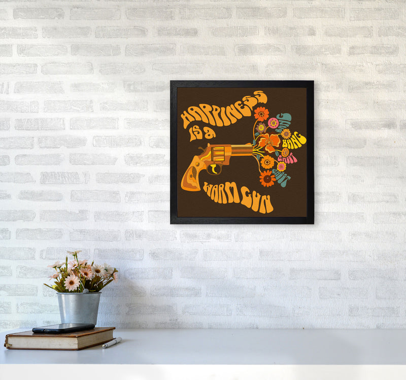 Warm Gun Brown Square-Textured 6000 Art Print by Inktally4040 White Frame